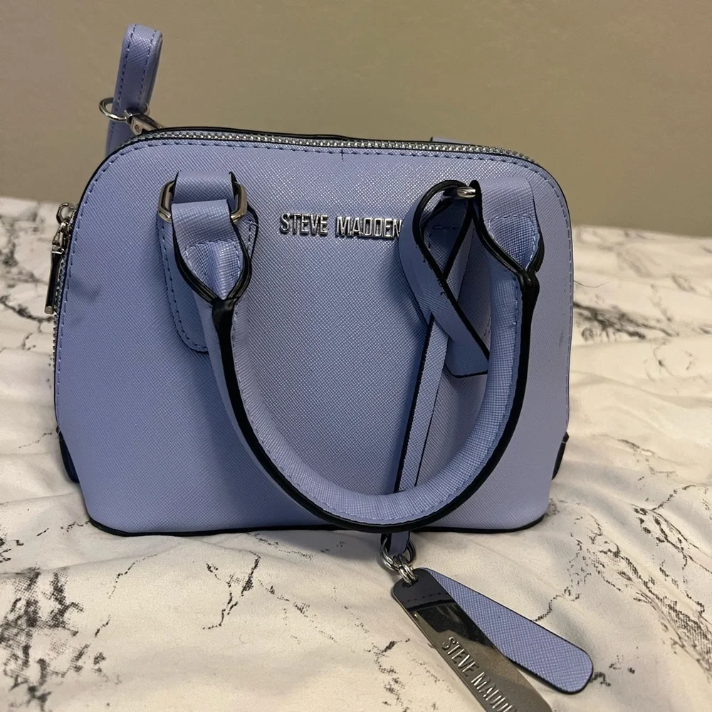 Steve Madden handbags pastel blue, purple, and black - Picture 4 of 6